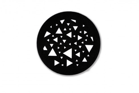 Вентиляционная магнитная решетка d: 150 (125) мм треугольники черная круглая, 1