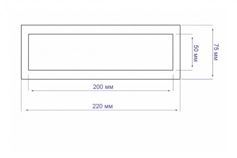 Вентиляционная магнитная решетка 220х75 (200х50) мм молния черная прямоугольная, 2