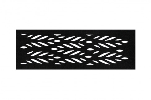 Вентиляционная магнитная решетка 220х75 (200х50) мм колоски черная прямоугольная