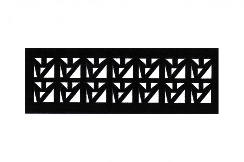 Вентиляционная магнитная решетка 220х75 (200х50) мм треугольники черная прямоугольная