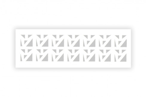 Вентиляционная магнитная решетка 220х75 (200х50) мм треугольники белая прямоугольная