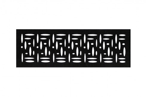 Вентиляционная магнитная решетка 220х75 (200х50) мм овалы черная прямоугольная