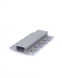 Профіль врізний 20х10 мм для LED стрічки двосторонній з розсіювачем сірий