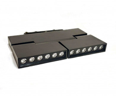 Трековый светильник L230x139mm черный 24W 4000К, нейтральный белый 220-230-139-24W