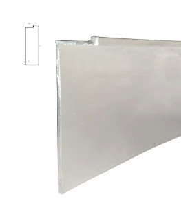 Плинтус 16,5х73мм алюминиевый скрытый монтаж серый без покрытия