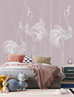 Фотообои Фламинго