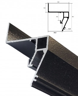 Теневой профиль ГХ25 черный