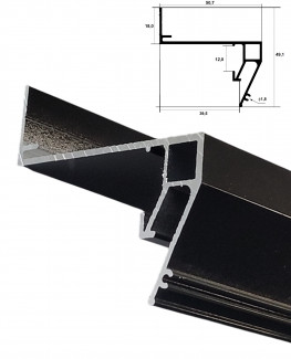 Теневой профиль ГХ40 черный