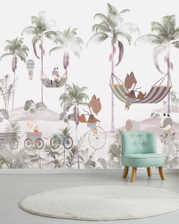 Фотошпалери Єноти і Лисички