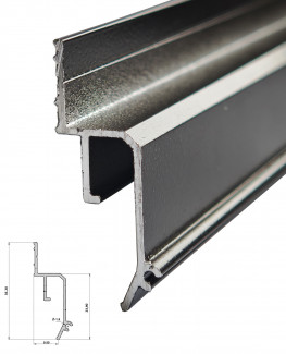 Профиль как ашка безвставочна для натяжного потолка черный