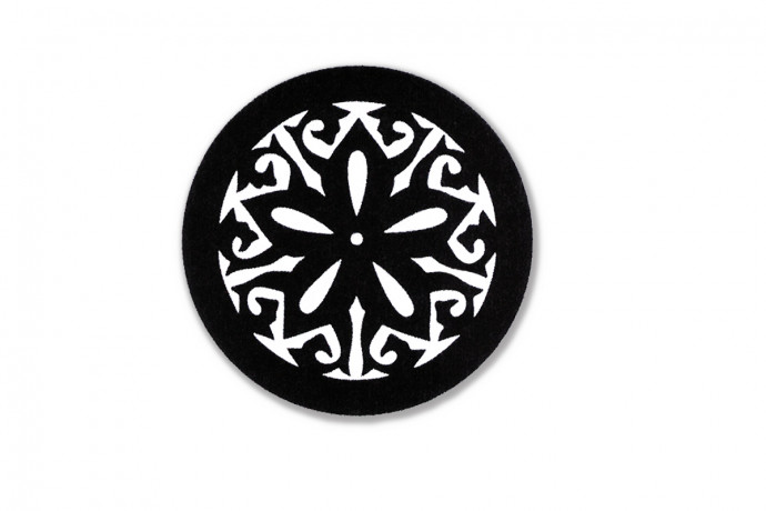 Вентиляционная магнитная решетка d: 150 (125) мм орнамент черная круглая, 1