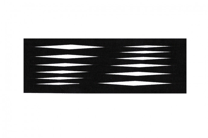 Вентиляционная магнитная решетка 220х75 (200х50) мм ромбики черная прямоугольная, 1