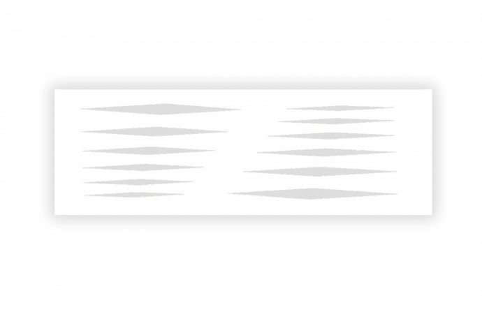 Вентиляционная магнитная решетка 220х75 (200х50) мм ромбики белая прямоугольная, 1