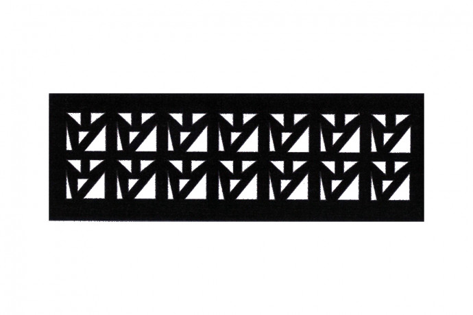 Вентиляционная магнитная решетка 220х75 (200х50) мм треугольники черная прямоугольная, 1